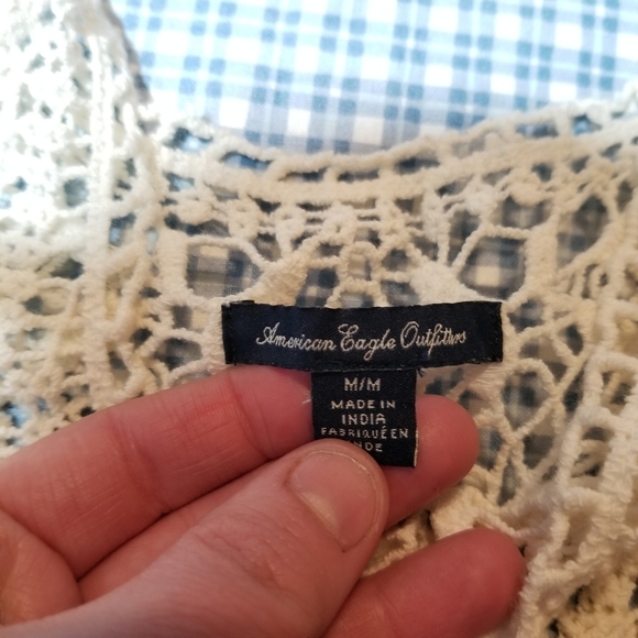 AMERICAN Eagle tricolor fading lace overlay tank - Picture 3 of 5